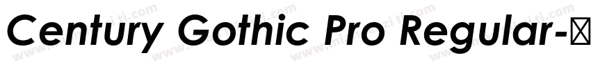 Century Gothic Pro Regular字体转换